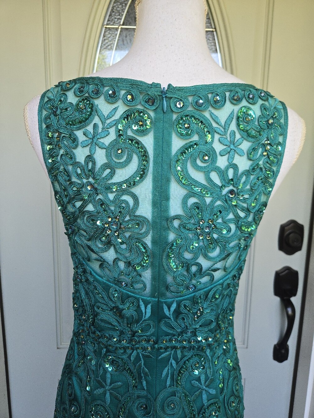 Cameron Blake By Mon Cheri Lace Evening Dress Jade 115604 - Picture 6 of 15